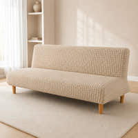 Sofa Bed Cover – Waffle – Mauve Pink