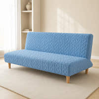 Sofa Bed Cover – Cable Knit – Sky Blue