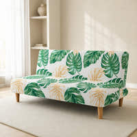 Sofa Bed Cover – Tropical Leaf – Palm Green