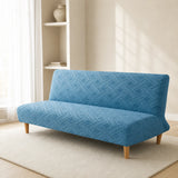 Sofa Bed Cover – Diamond Jacquard – Teal Blue