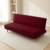 Sofa Bed Cover – Leaf Jacquard – Wine Red