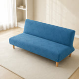Sofa Bed Cover – Geometric Jacquard – Teal Blue