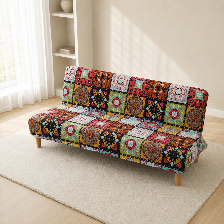 Sofa Bed Cover – Folk Tile – Multicolor