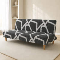 Sofa Bed Cover – Geometric – Charcoal