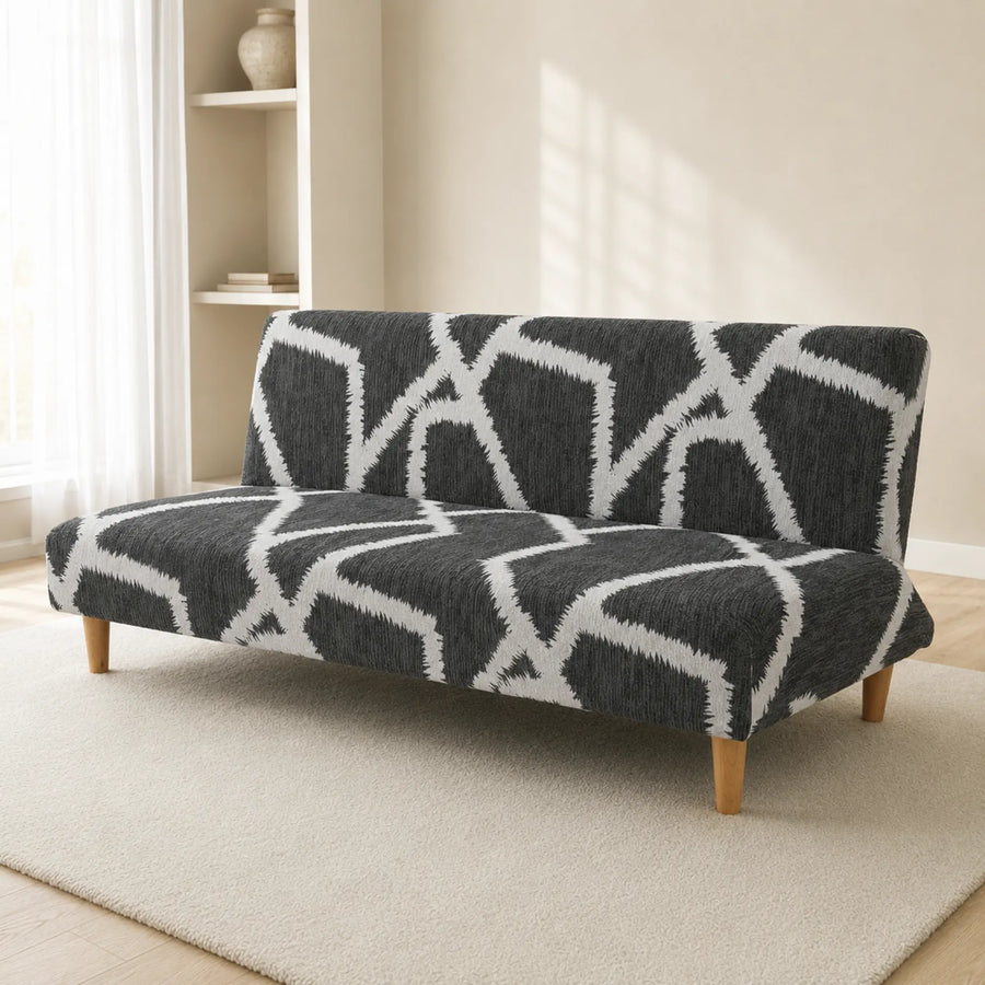 Sofa Bed Cover – Geometric – Charcoal