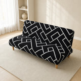 Sofa Bed Cover – Trellis Geometric – Black & Ivory