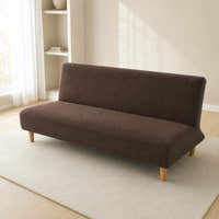 Sofa Bed Cover – Textured Stretch – Mocha Brown