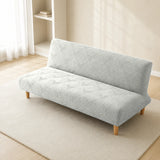 Sofa Bed Cover – Geometric Jacquard – Dove Grey