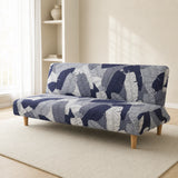 Sofa Bed Cover – Tropical Leaf – Navy