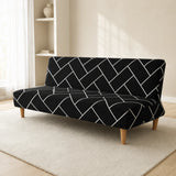 Sofa Bed Cover – Geometric – Black