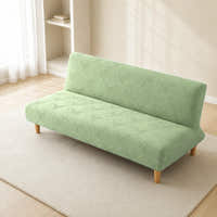 Sofa Bed Cover – Geometric Jacquard – Pistachio Green