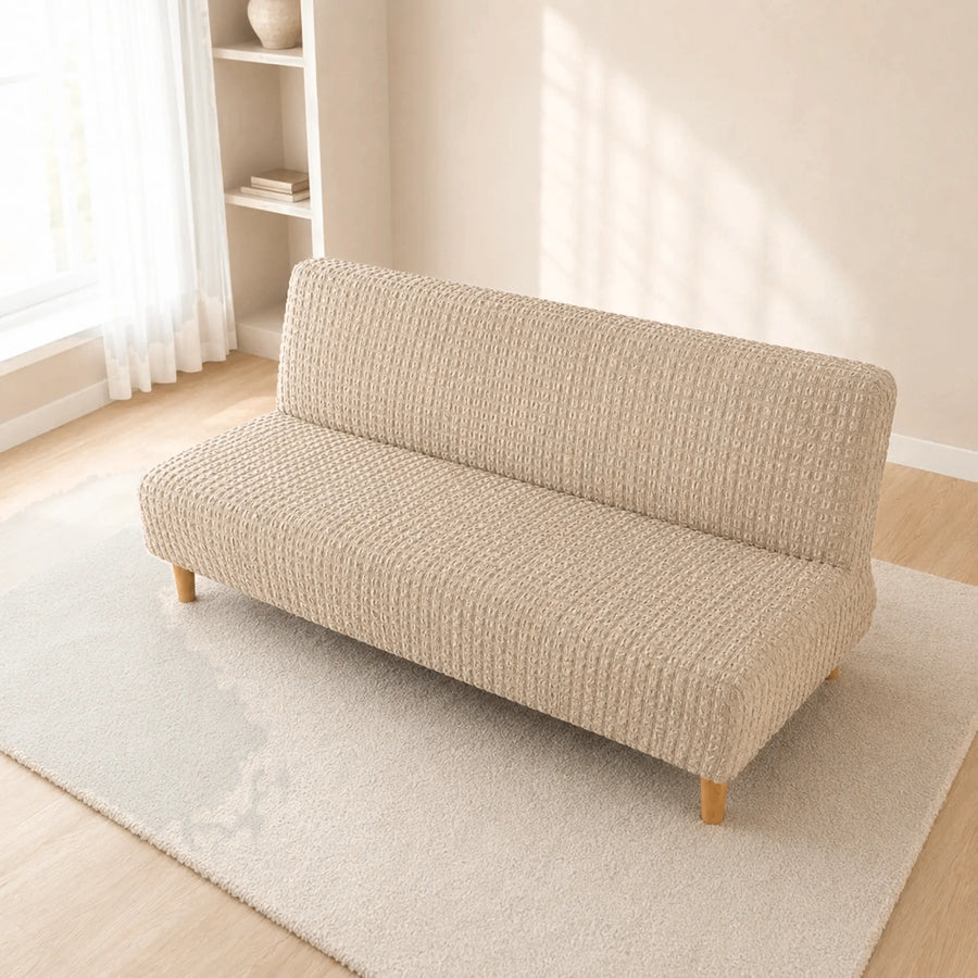 Sofa Bed Cover – Waffle – Mauve Pink