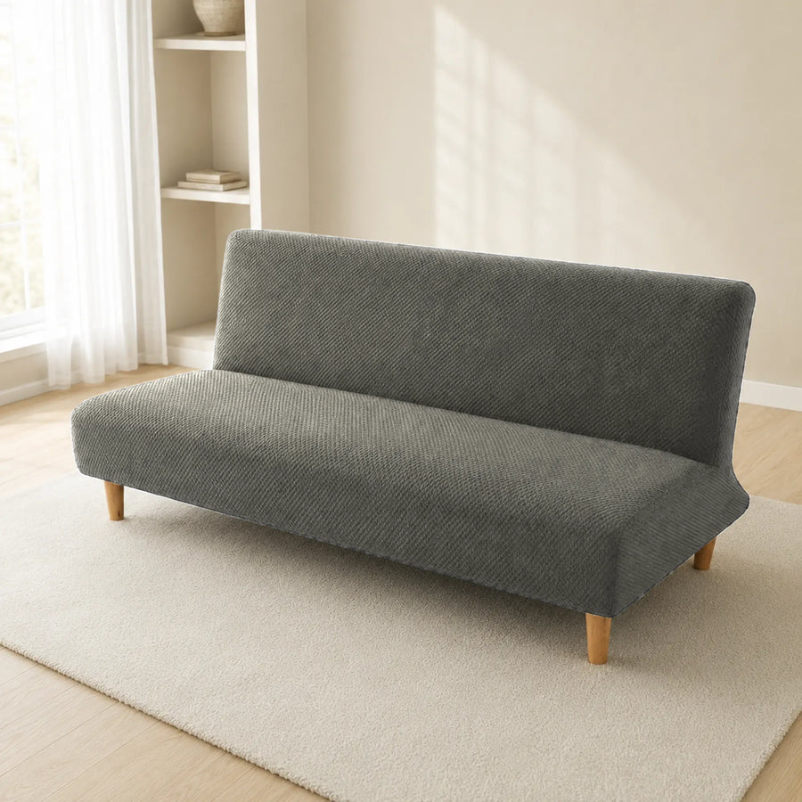 Sofa Bed Cover – Textured Jacquard – Sage Grey