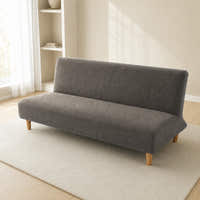 Sofa Bed Cover – Textured Stretch – Greige