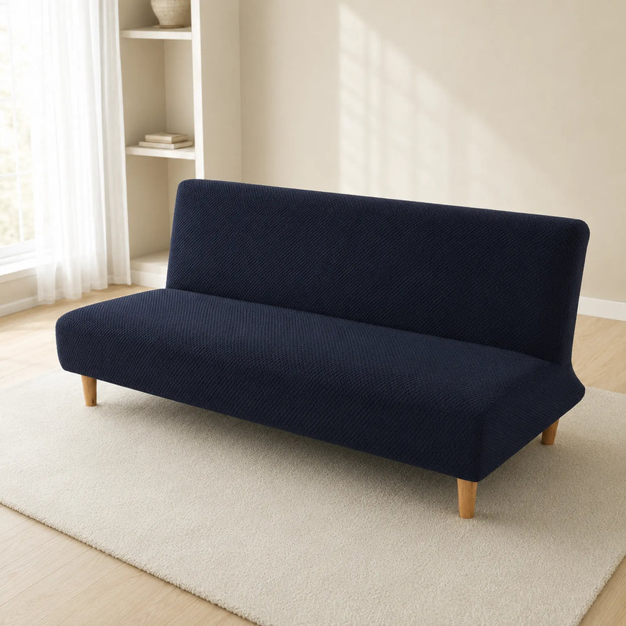 Sofa Bed Cover – Textured Stretch – Navy Blue