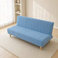 Sofa Bed Cover – Cable Knit – Sky Blue