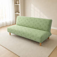 Sofa Bed Cover – Diamond Jacquard – Sage Green