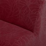 Sofa Bed Cover – Leaf Jacquard – Wine Red