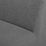 Sofa Bed Cover – Leaf Jacquard – Charcoal Grey