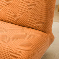 Sofa Bed Cover – Geometric Jacquard – Burnt Orange