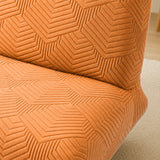 Sofa Bed Cover – Geometric Jacquard – Burnt Orange