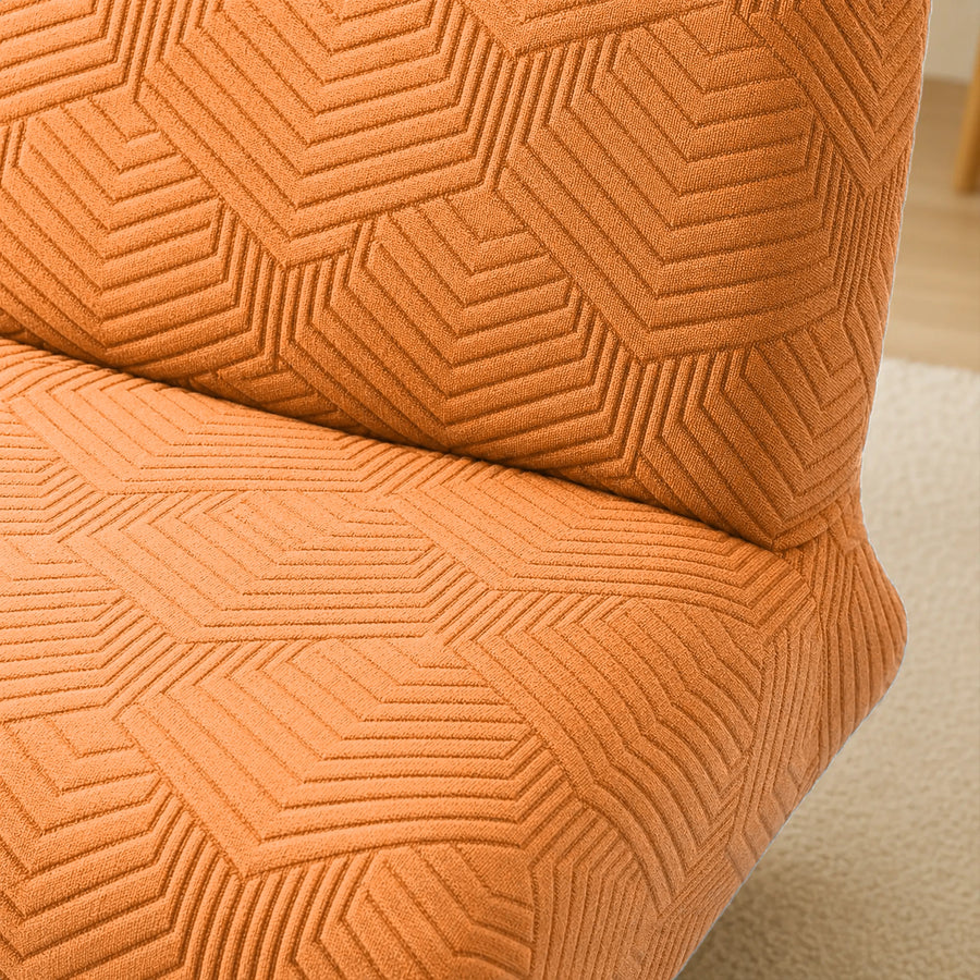 Sofa Bed Cover – Geometric Jacquard – Burnt Orange