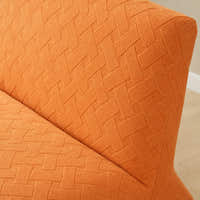 Sofa Bed Cover – Geometric Jacquard – Amber Orange