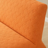 Sofa Bed Cover – Geometric Jacquard – Amber Orange