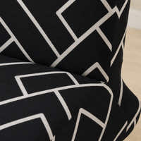 Sofa Bed Cover – Trellis Geometric – Black & Ivory