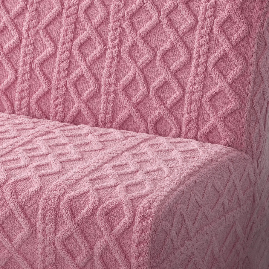Sofa Bed Cover – Cable Knit – Rose Pink