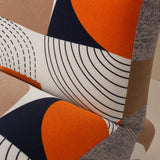 Sofa Bed Cover – Mid-Century Geometric – Burnt Orange