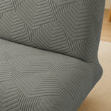 Sofa Bed Cover – Geometric Jacquard – Sage Grey