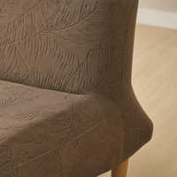 Sofa Bed Cover – Leaf Jacquard – Warm Taupe