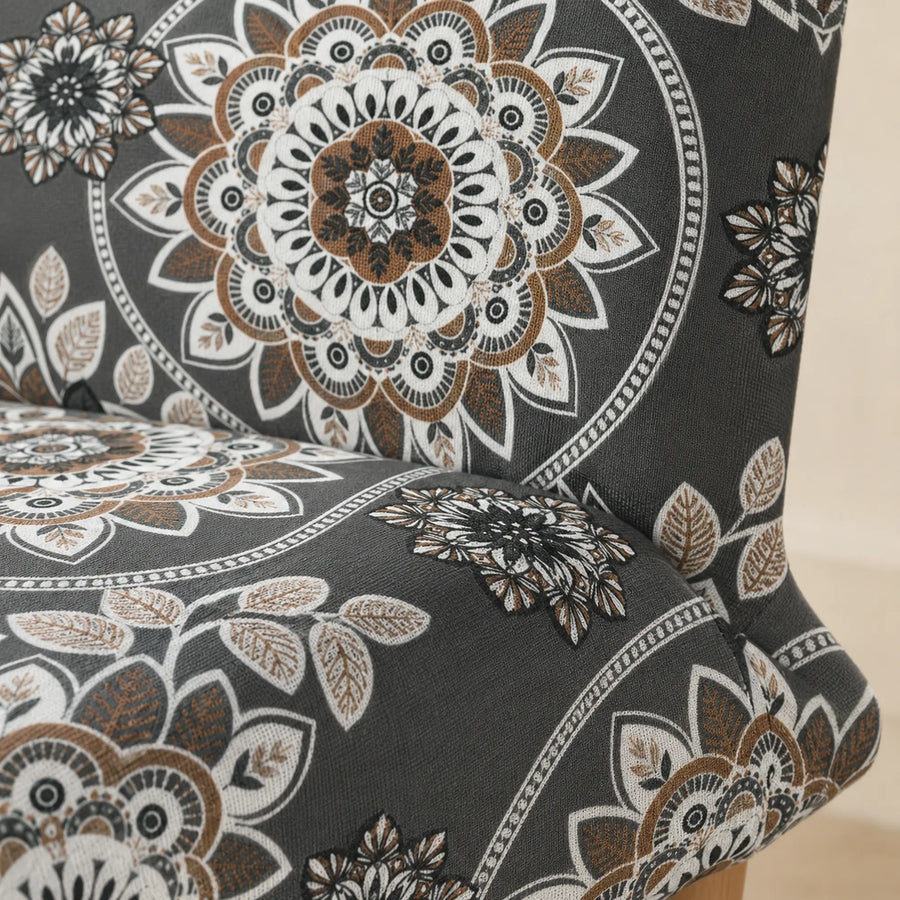 Sofa Bed Cover – Mandala Medallion – Charcoal