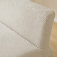Sofa Bed Cover – Leaf Jacquard – Soft White