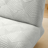 Sofa Bed Cover – Geometric Jacquard – Dove Grey