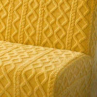 Sofa Bed Cover – Cable Knit – Golden Yellow