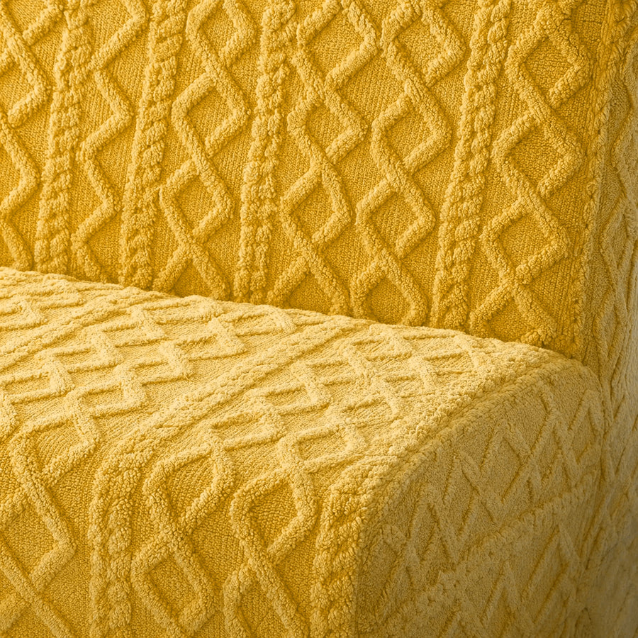 Sofa Bed Cover – Cable Knit – Golden Yellow