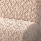 Sofa Bed Cover – Cable Knit – Oatmeal Cream