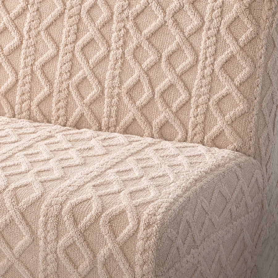 Sofa Bed Cover – Cable Knit – Oatmeal Cream