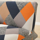 Sofa Bed Cover – Diamond Geometric – Navy & Orange