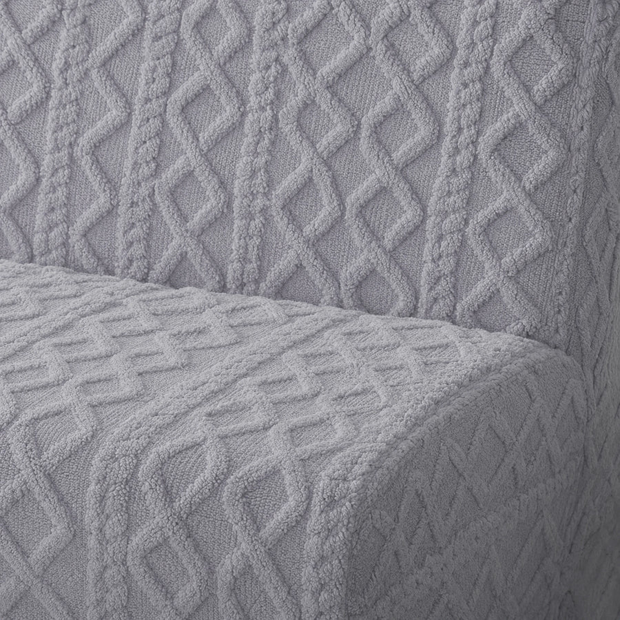 Sofa Bed Cover – Cable Knit – Dove Grey