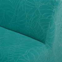 Sofa Bed Cover – Leaf Jacquard – Teal