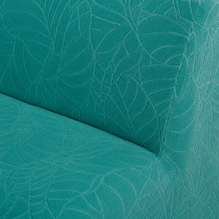 Sofa Bed Cover – Leaf Jacquard – Teal