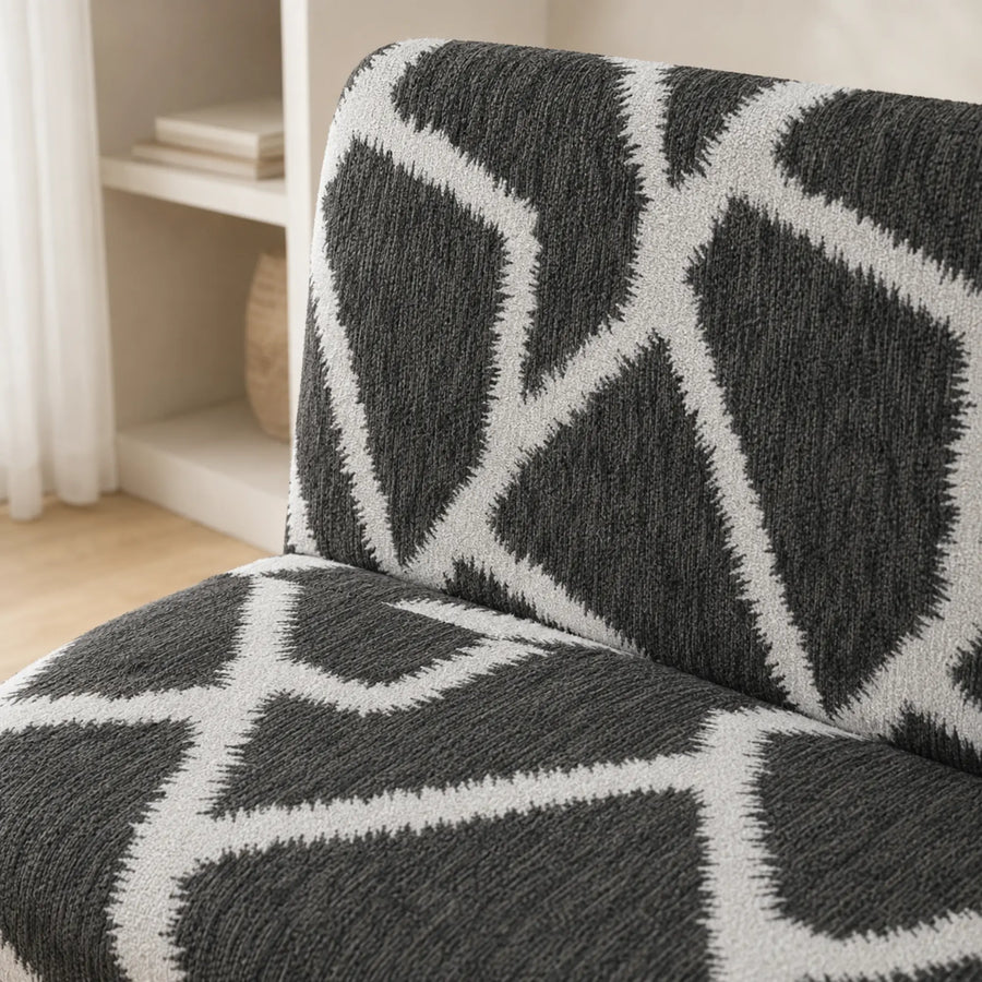 Sofa Bed Cover – Geometric – Charcoal