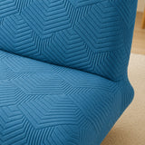 Sofa Bed Cover – Geometric Jacquard – Teal Blue
