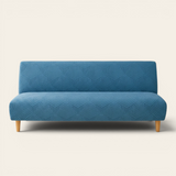 Sofa Bed Cover – Geometric Jacquard – Teal Blue