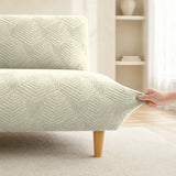 Sofa Bed Cover – Geometric Jacquard – Sage Green