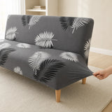 Sofa Bed Cover – Palm Leaf Print – Charcoal
