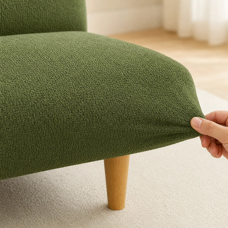 Sofa Bed Cover – Boucle – Olive